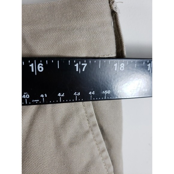 NAUTICA MEN'S PANTS KHAKI 36X30 FLAT FRONT 100% COTTON beige - Picture 4 of 8